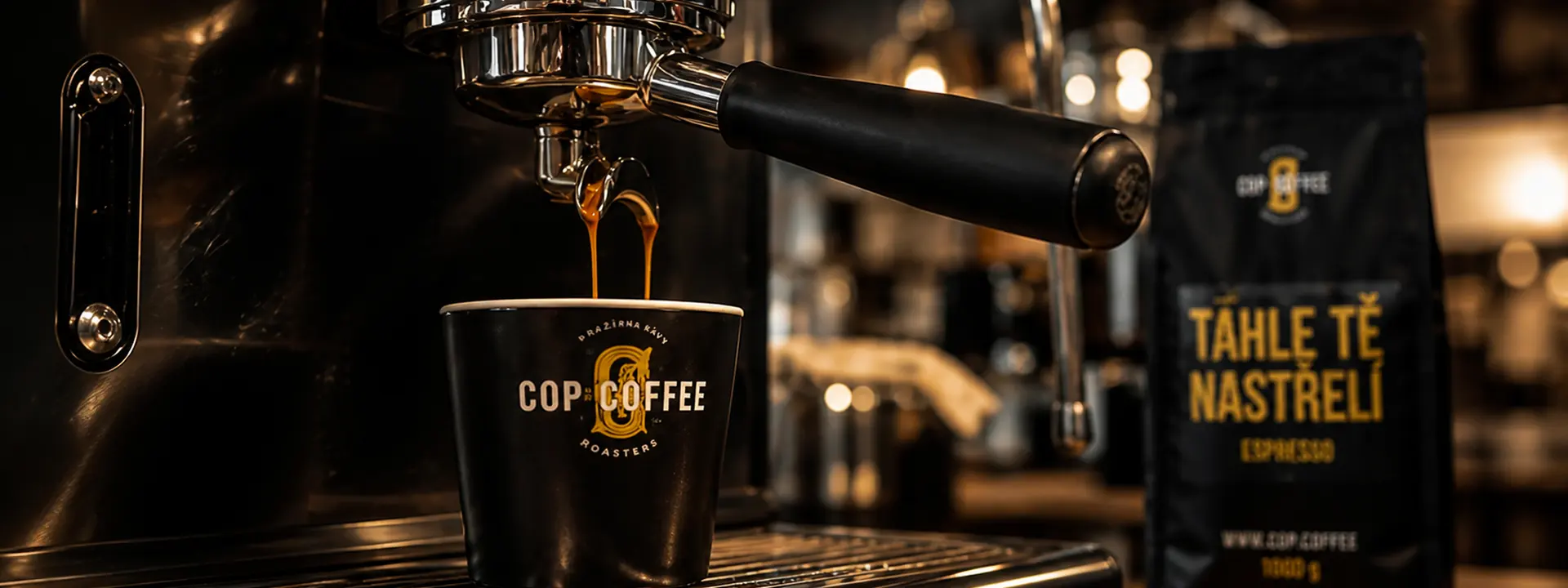 Příprava espressa Cop Coffee